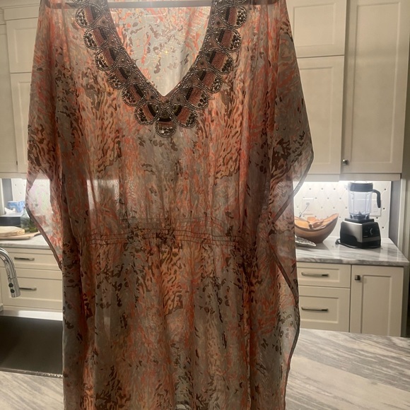 Pretty pool cover up size 🧉large resort wear vacation summer🧉 lucky and coco - Picture 12 of 17